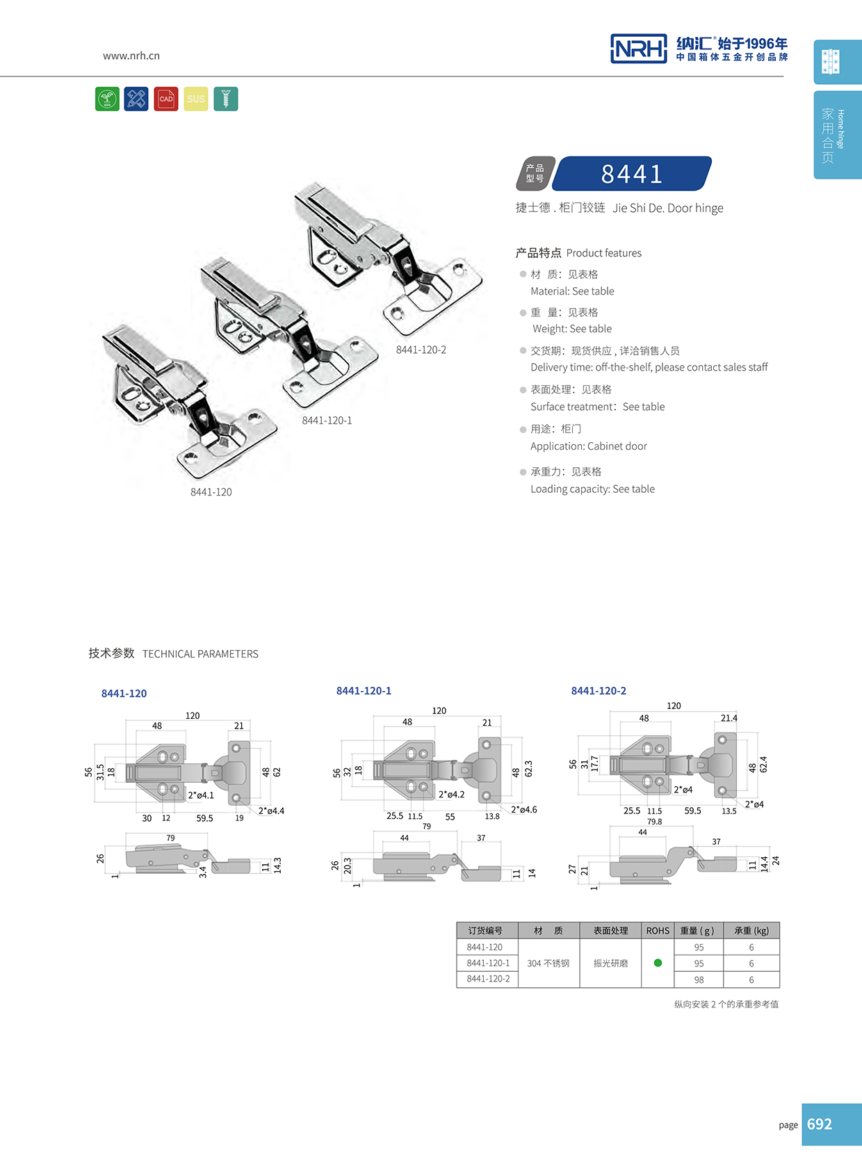  蘑菇AV下载/NRH 8441-120-1 液壓鉸鏈